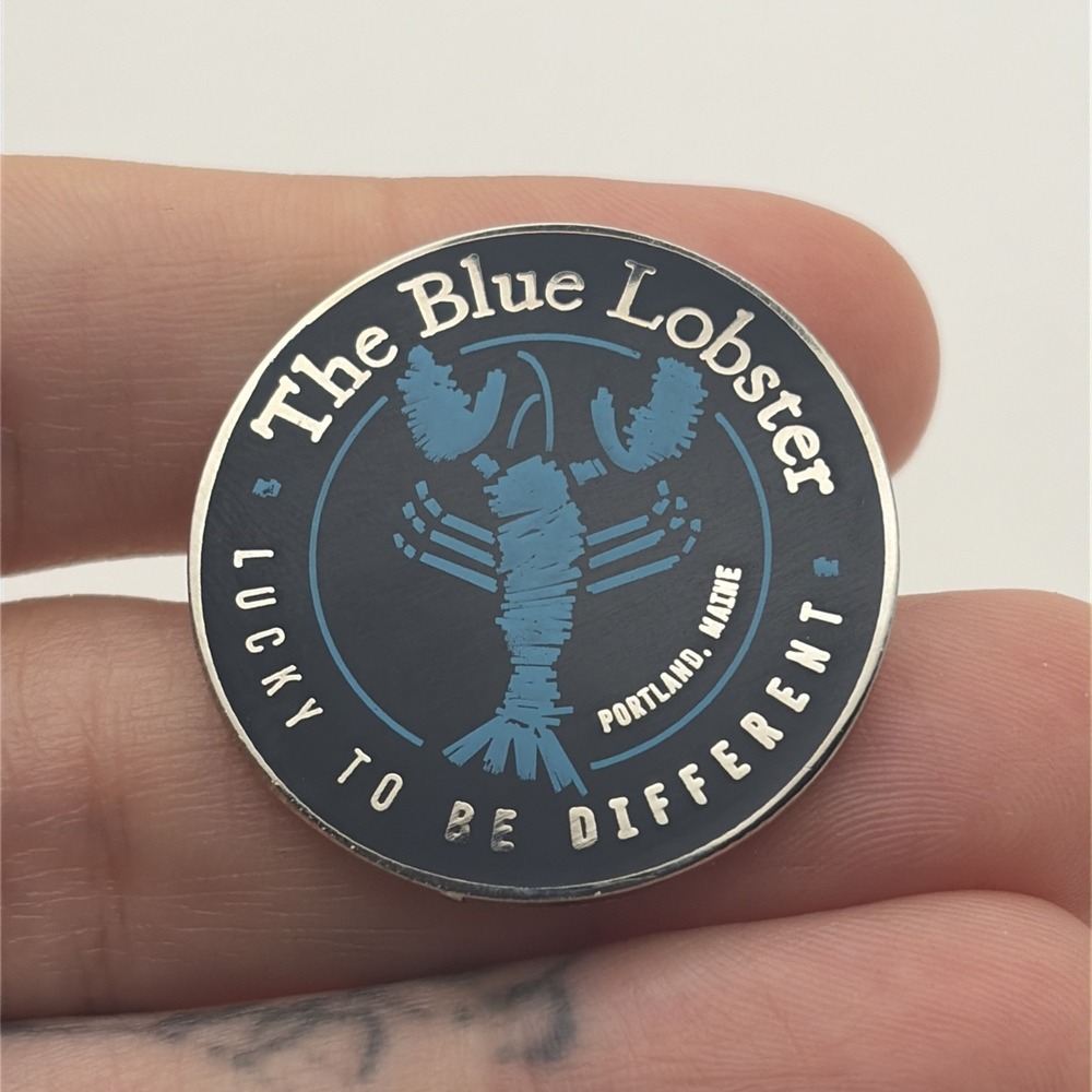 The Blue Lobster Lucky To Be Different Portland Maine Lapel Hat Pin